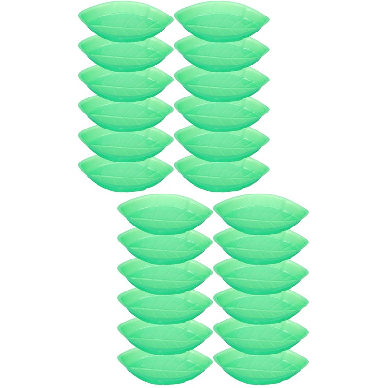 pcs Leaf-shape Fruit Tray Snacks Serving Plate Desktop Snacks Container Food Dessert Plate - Image 1