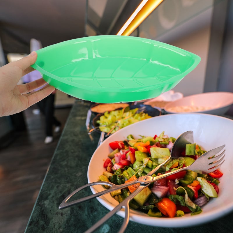 pcs Leaf-shape Fruit Tray Snacks Serving Plate Desktop Snacks Container Food Dessert Plate - Image 2