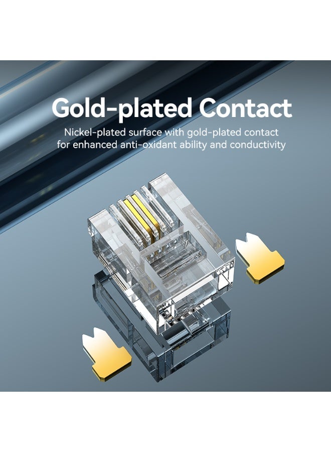 VENTION 6P4C Telephone Modular Plug 100Pcs/Pack Model# IDKR0-100 - Image 4