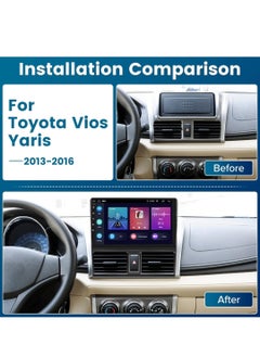 RAYMOS Android Car Stereo For TOYOTA YARIS 2014 2015 2016 4GB RAM Support Apple Carplay Android Auto Wireless QLED Touch Screen DSP WiFi Multiplayer Support SIM Card AHD Camera Included Bluetooth USB Video  - Image 3