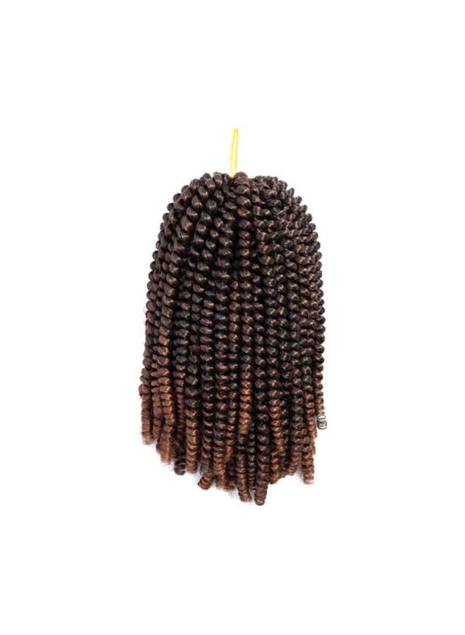 NIBEMINENT Spring Twist Crochet Braid Hair Extension Brown 8inch