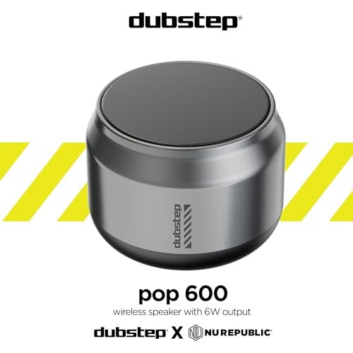 Dubstep Pop 600 Wireless Speaker, 15 Hrs Playtime, 52mm Driver, TWS Pairing, 6W Output Bluetooth Speakers (Grey) - Image 2