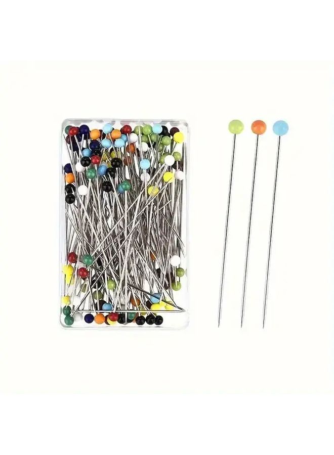100 Pcs Colorful Glass Head Pins Heat Resistant Steel Fine Needles for Sewing Quilting and Jewelry Making - Image 4