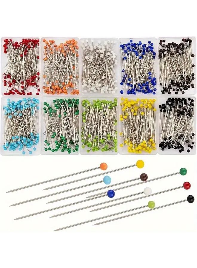 100 Pcs Colorful Glass Head Pins Heat Resistant Steel Fine Needles for Sewing Quilting and Jewelry Making - Image 3