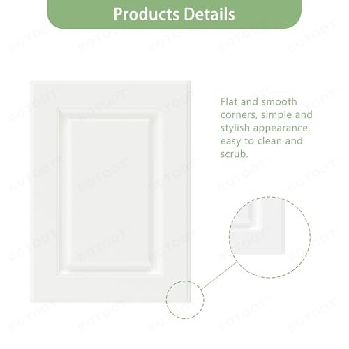 BOTOOT Built-in Cabinet Doors - Cabinet Replacement Doors for Kitchen, Living Room, Bedroom, Bathroom - 22.5 Inch High (White, 16.25 Inch Wide) - Image 3