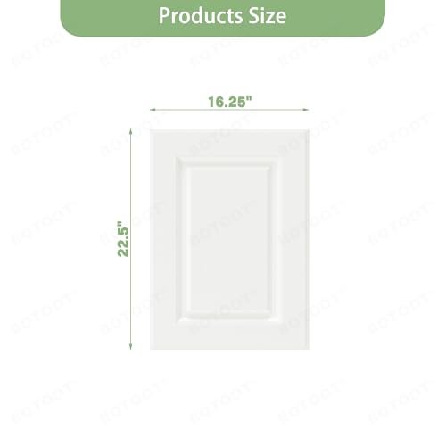 BOTOOT Built-in Cabinet Doors - Cabinet Replacement Doors for Kitchen, Living Room, Bedroom, Bathroom - 22.5 Inch High (White, 16.25 Inch Wide) - Image 4