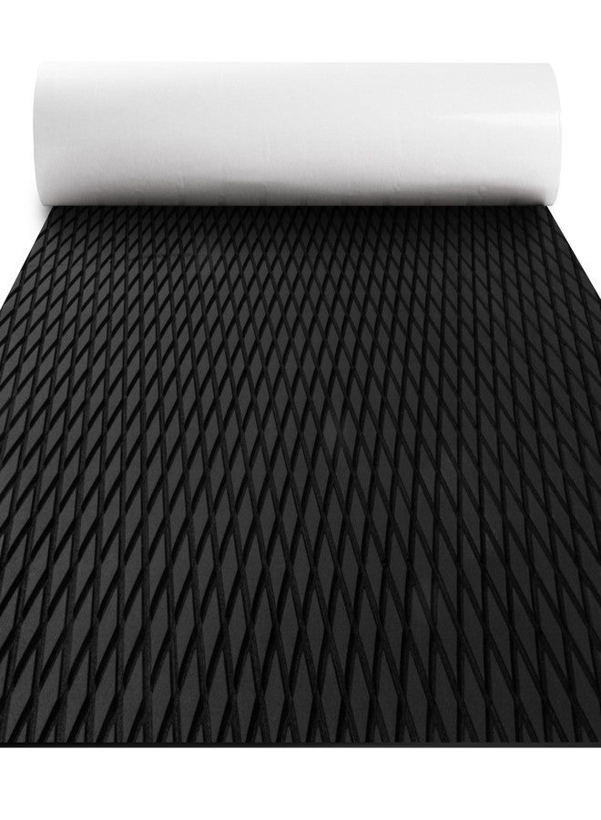 FOCEAN Boat Flooring EVA Foam Boat Decking Camo Marine Flooring Self-Adhesive Boat Mat Boat Carpet for Motorboat RV Yacht Kayak Surfboard, 94.5''x 15.7'', Black - Image 1