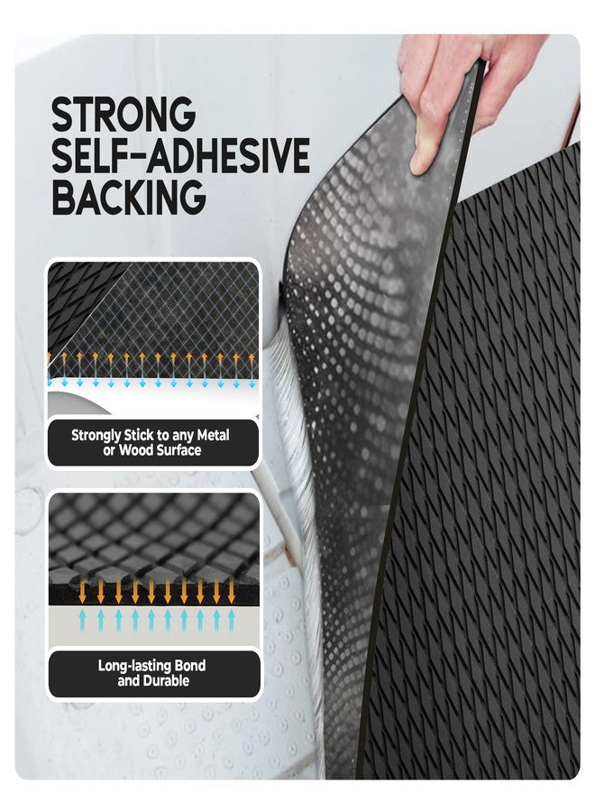 FOCEAN Boat Flooring EVA Foam Boat Decking Camo Marine Flooring Self-Adhesive Boat Mat Boat Carpet for Motorboat RV Yacht Kayak Surfboard, 94.5''x 15.7'', Black - Image 3