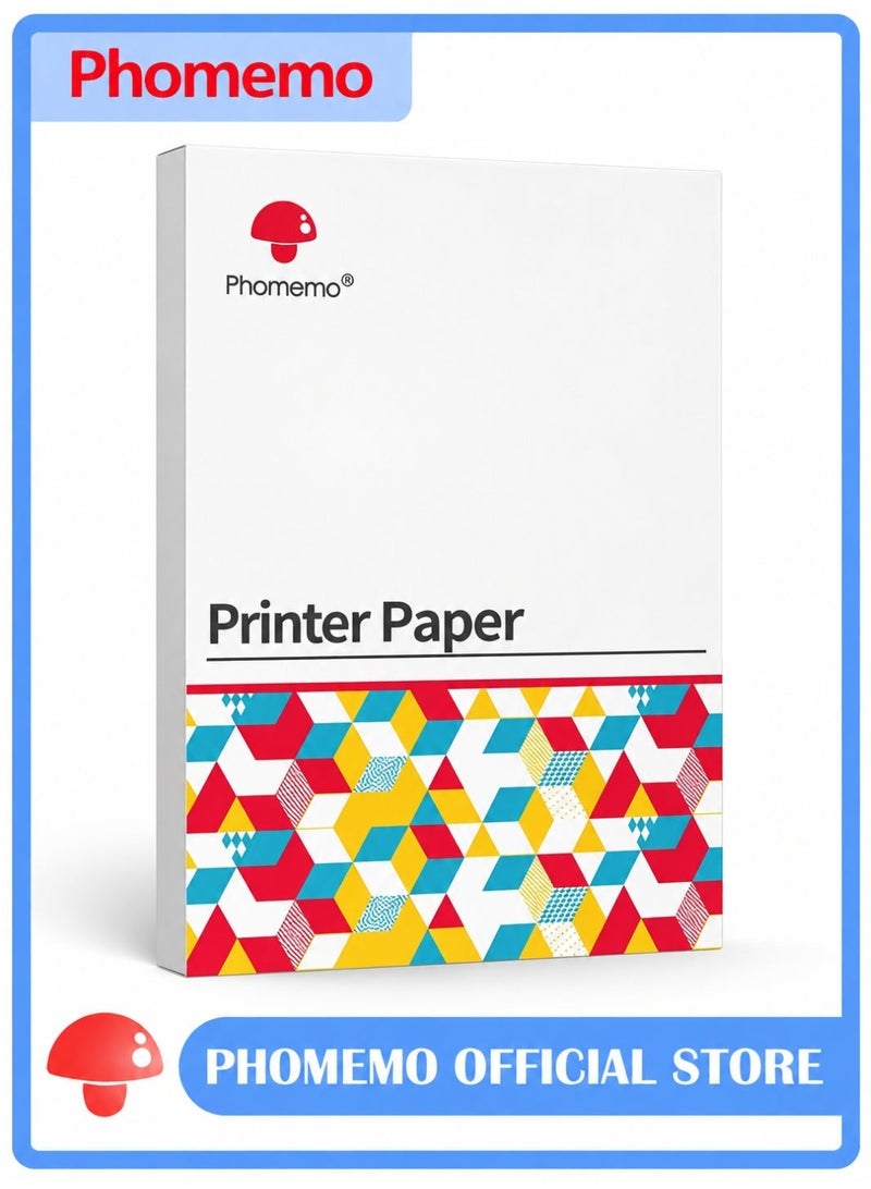 Phomemo US Letter Direct Thermal Paper, 8.5" x 11", 200 White BPA-Free Sheets, Inkless Printing Paper Compatible with M08F, Model Q22-ZD2-RMSG10-LTR - Image 1