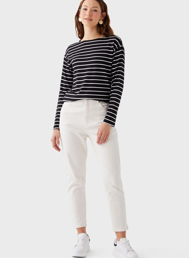 LC WAIKIKI Striped Crew Neck T-Shirt