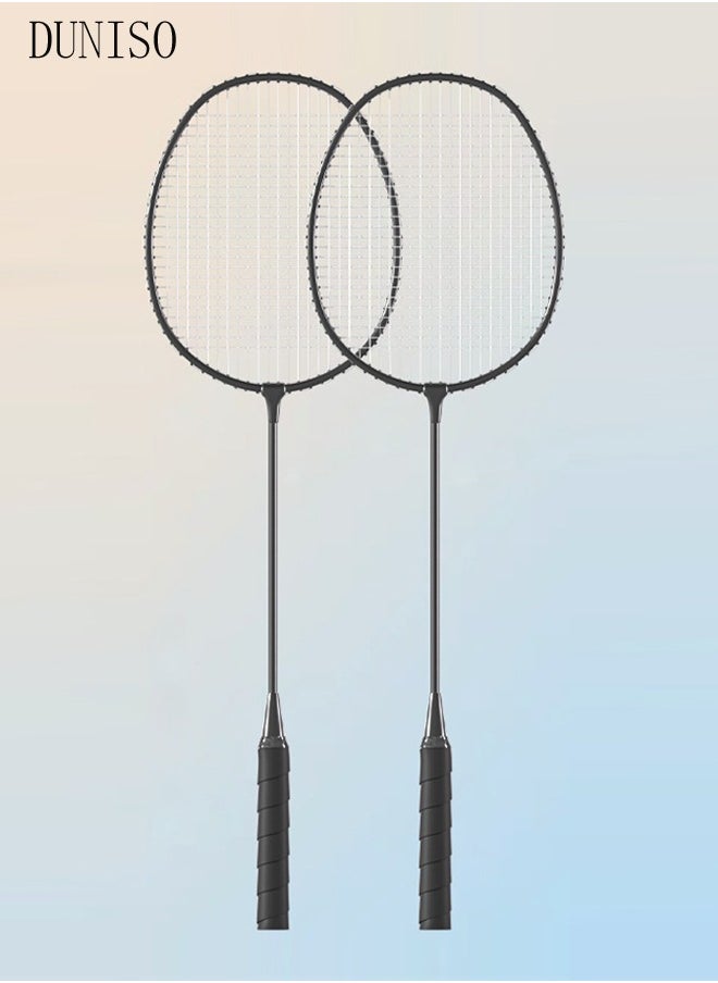 DUNISO - Badminton Rackets Set 2 Player Badminton Rackets Lightweight Badminton Racquet with 3 Shuttlecocks and 1 Carrying Bag,Badminton Backyard Games for Outdoor,Garden,Beach,Family Fun Game - Image 1