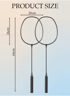 DUNISO Badminton Rackets Set 2 Player Badminton Rackets Lightweight Badminton Racquet with 3 Shuttlecocks and 1 Carrying Bag,Badminton Backyard Games for Outdoor,Garden,Beach,Family Fun Game  - Image 2