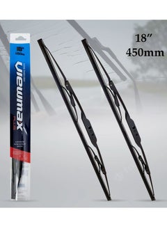 Car Wiper Blades, Powerful Performance Conventional Windshield Wiper Blades - VIEW MAX -2 Pcs (18" 450mm)