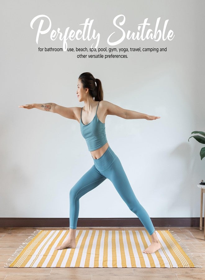 Utopia Towels 4 Pack Turkish Beach Towel, 40 by 72 Inches, 100% Cotton, Oversized Sand Free Lightweight Quick Dry, Prewashed for Soft Feel, Large Turkish Peshtemal Towel for Travel, Buff - Image 5