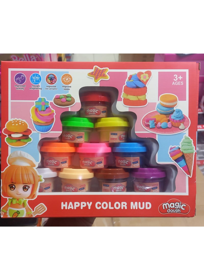 TOY GARDEN Happy Color Mud Magic Dough Set for Kids – 10 Pcs – Enhances Creativity & Color Perception – Safe & Non-Toxic – Fun & Educational  - Image 5