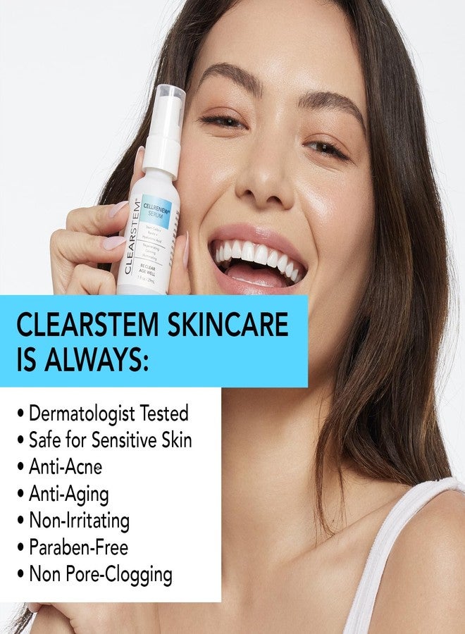 CLEARSTEM - CELLRENEW - Collagen Stem Cell Serum - Acne + Youthful Skin Face Serum - Hyaluronic Acid, Reishi, Aloe Vera - Facial Skin Care Products - Gluten Free, Cruelty Free - 1 fl oz / 29ml - Image 5