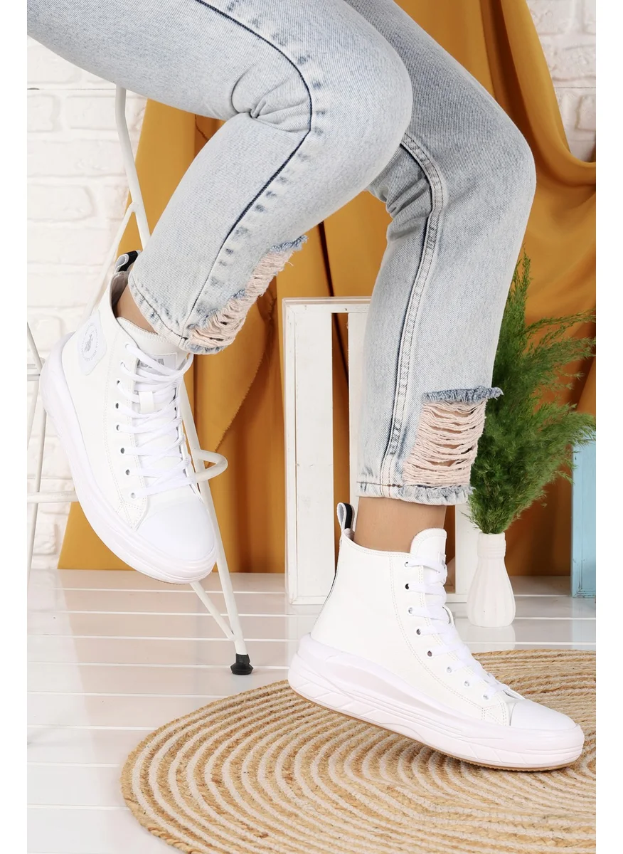 يو اس بولو اسن BASE. Polo Assn. Clementine Women's Casual Lace-Up Boots White