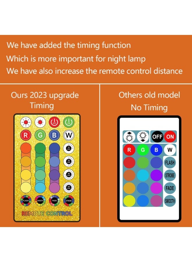 Moon Lamp 7.9 inch 16 LED Colors, NSL Lighting Night Light 3D Printed Moon Light with Stand & Remote/Touch Control and USB Rechargeable, Moon Night Lihgt for Kids Girlfriend Wife Lover Birthday Gifts - Image 5