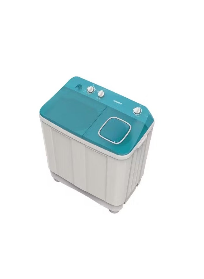 TORNADO Washing Machine Half Auto 12 Kg White x Turquoise TMH-HS12C(WA)  - Image 1