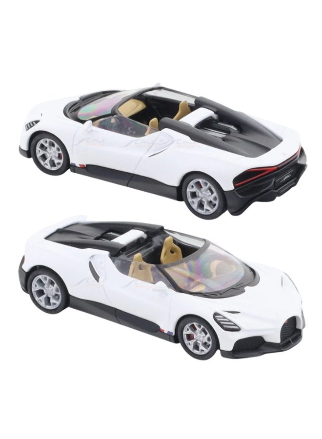 PosterCars 1:64 Scale Bugatti Mistral Blanc White Hypercar – League Collection No. 23 Diecast Model Car - Image 3