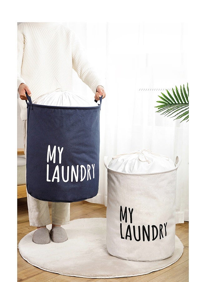 My Laundry Printed Hamper Blue - Image 3