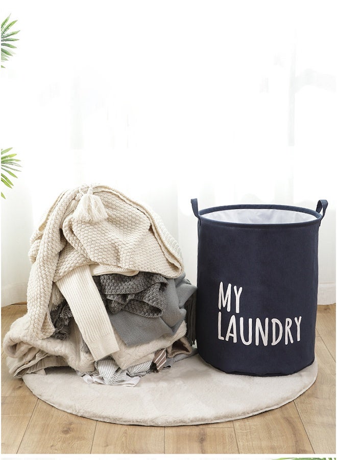 My Laundry Printed Hamper Blue - Image 5