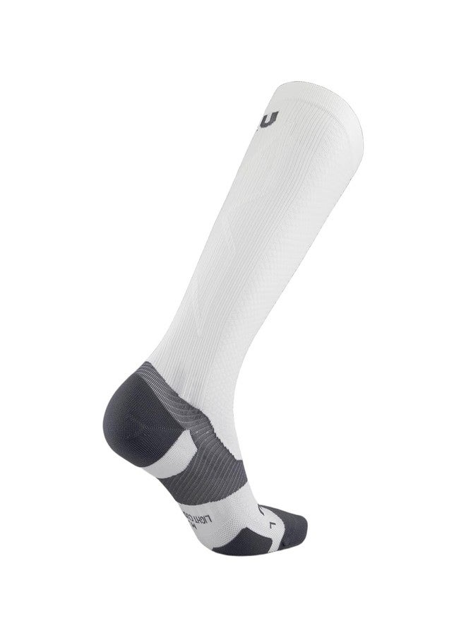 2XU unisex adult Vectr Full Length Socks, White/Grey, 7/8 US - Image 3