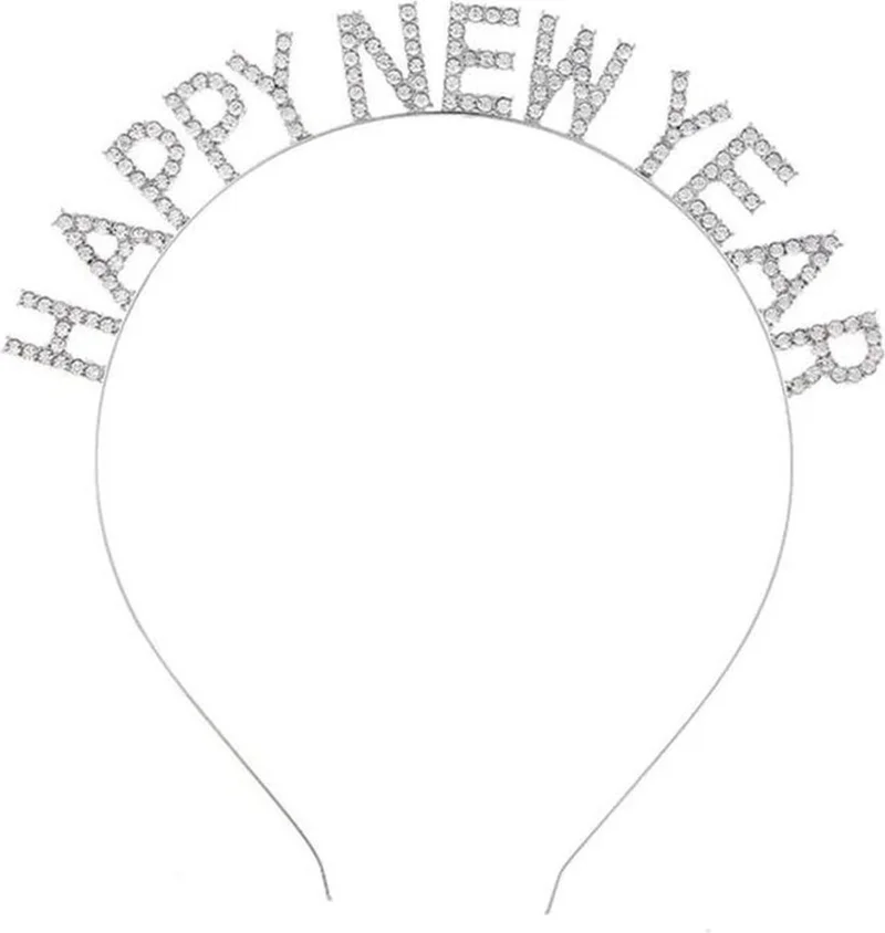 Bahels Crystal Rhinetones Christmas Happy New Year Crown Hair Band