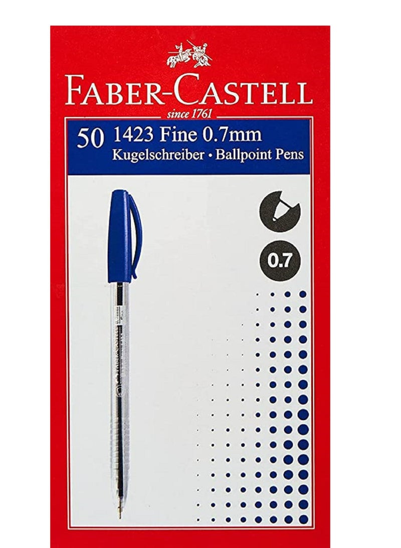 FABER-CASTELL Faber Castell Ball Pen Blue 1423 Box of 50 pcs - Image 1