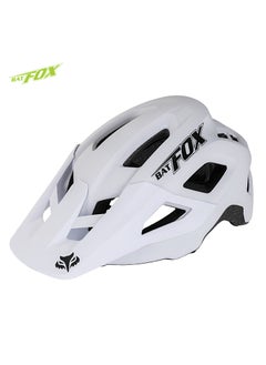 BAT FOX Adult MTB Helmet for Men and Women Jazz White