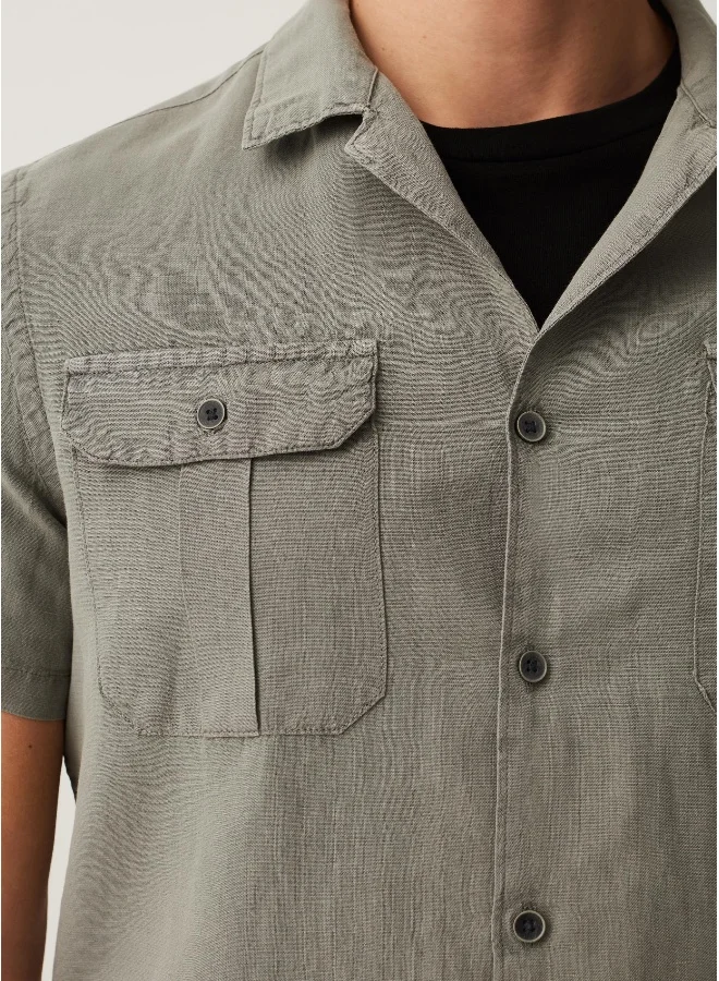 Ovs Grand&Hills regular-fit shirt in cotton and linen