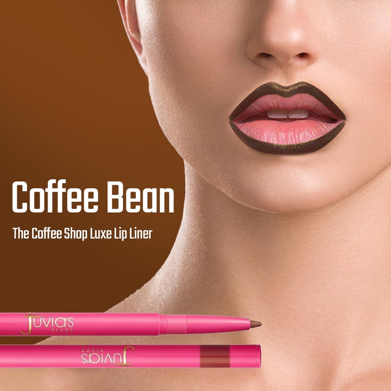 Juvia's Place Coffee Shop Luxe Lip Liner: Coffee Bean - Colorstay Matte Finish Lip Pencil, Makeup for Natural Long Lasting Beauty and Sensational Wear, Lip Stain Kiss Proof Cometics - Image 4