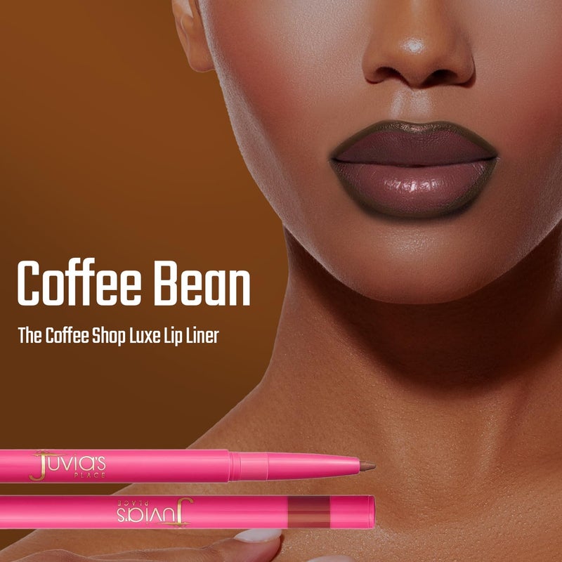 Juvia's Place Coffee Shop Luxe Lip Liner: Coffee Bean - Colorstay Matte Finish Lip Pencil, Makeup for Natural Long Lasting Beauty and Sensational Wear, Lip Stain Kiss Proof Cometics - Image 3