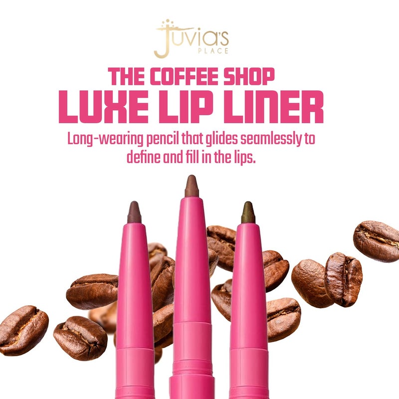 Juvia's Place Coffee Shop Luxe Lip Liner: Coffee Bean - Colorstay Matte Finish Lip Pencil, Makeup for Natural Long Lasting Beauty and Sensational Wear, Lip Stain Kiss Proof Cometics - Image 2