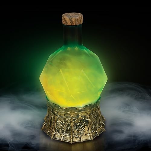 ENHANCE Gaming Sorcerer's Potion Light with Swirling Mystical Brew - Potion Bottle Mood Light Prop for Tabletop Game Immersion, Playroom, Desk Decor - Soft Glowing Whirling Goblet (Green Elixir) - Image 3