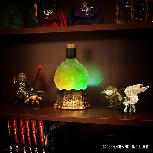 ENHANCE Gaming Sorcerer's Potion Light with Swirling Mystical Brew - Potion Bottle Mood Light Prop for Tabletop Game Immersion, Playroom, Desk Decor - Soft Glowing Whirling Goblet (Green Elixir) - Image 5