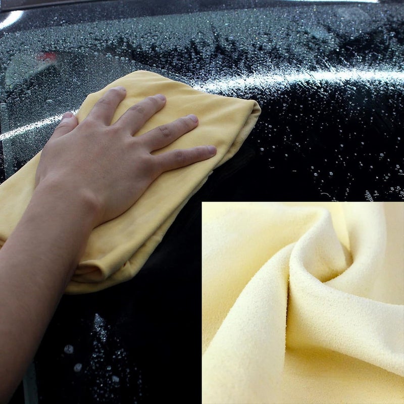 VANANA SUEIANNMN Car Nature Chamois Real Leather Washing Cloth Cleaning Towel Wipes Clean Cham H88 (40X70cm) - Image 2