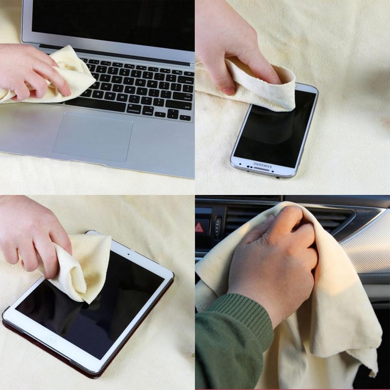 VANANA SUEIANNMN Car Nature Chamois Real Leather Washing Cloth Cleaning Towel Wipes Clean Cham H88 (40X70cm) - Image 3