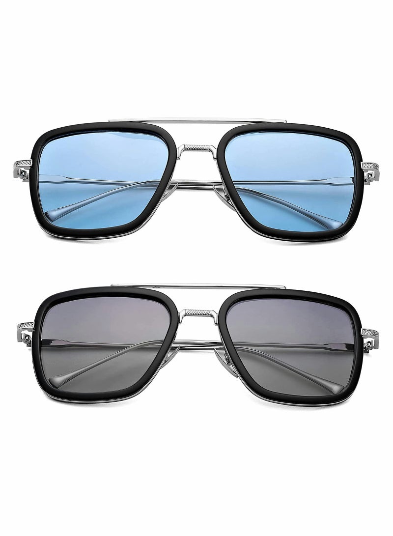 2PACK Polarized Sunglasses for Men & Women - Metal Frame UV400 Protection for Driving, Sports, Outdoor Activities, and Fishing - Image 2