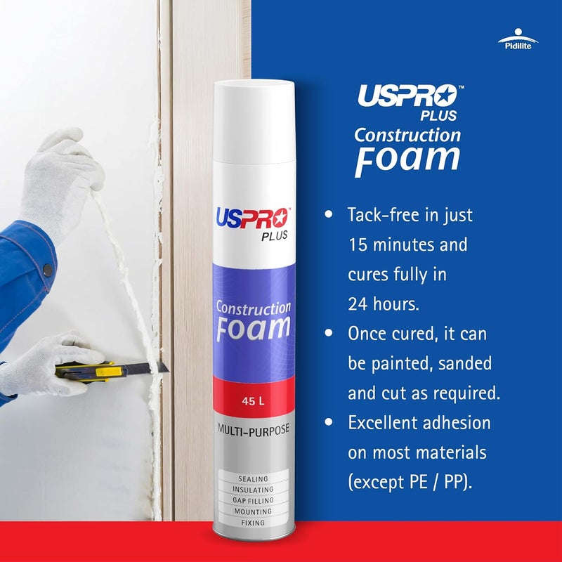 Pidilite USPRO Multi-Purpose Expanding Polyurethane Construction Foam, 750ml - Image 4