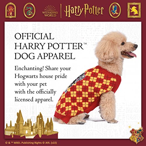 Harry Potter Gryffindor Dog Sweater - Pet Outerwear for Dogs - Officially Licensed Dog Apparel & Accessories for Hogwarts Houses, Size Medium - Image 3