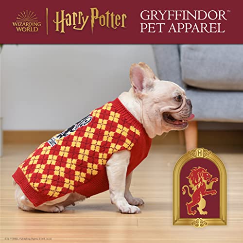 Harry Potter Gryffindor Dog Sweater - Pet Outerwear for Dogs - Officially Licensed Dog Apparel & Accessories for Hogwarts Houses, Size Medium - Image 2