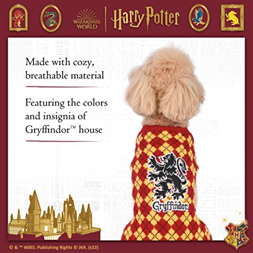 Harry Potter Gryffindor Dog Sweater - Pet Outerwear for Dogs - Officially Licensed Dog Apparel & Accessories for Hogwarts Houses, Size Medium - Image 4