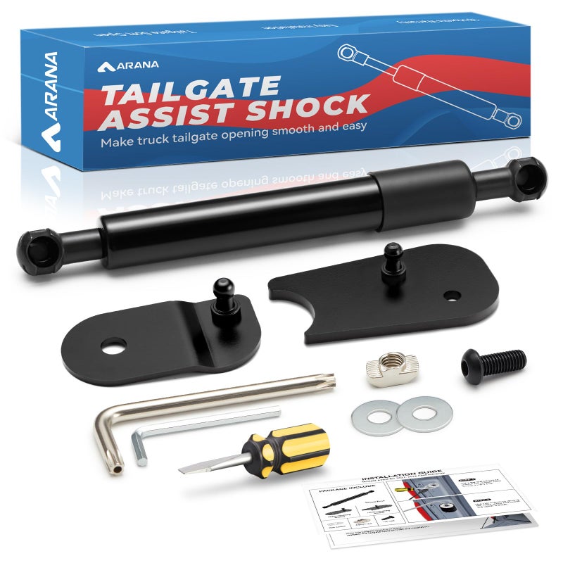 ARANA Tailgate Assist Shock for Ford Maverick, 2022-2026 Maverick Truck Tailgate Soft Open Accessories, Tail Gate Mods Damper Kit Fits Ford Maverick Hybrid XL XLT LARIAT(All Tools Provided) - Image 1