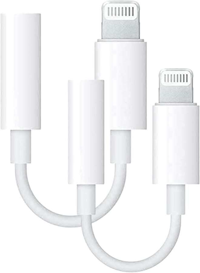 Headphone Audio Aux Jack Adapter 8 Pin, 3.5mm, Compatible With Lightining, Iphone 6, 7, 8, X, Xs, XR, 11, 11pro max, 12,12pro Aux Jack Adapter Dongle Cable Converter (2 pic)