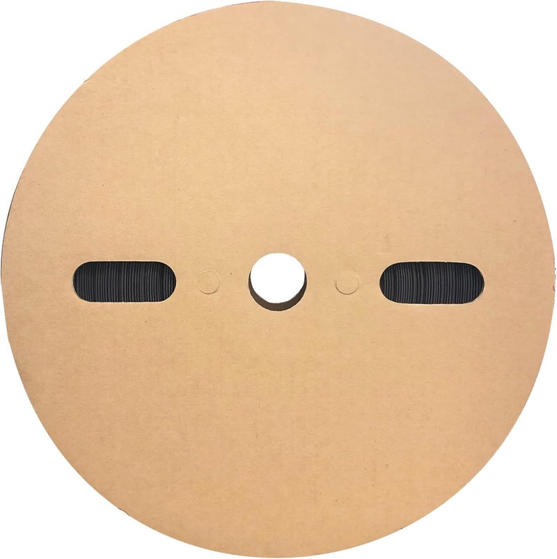 WindyNation 100 Feet (31 Meters) 1/4 inch, 1/4" I.D. Polyolefin 2:1 Black Heat Shrink Tubing - Image 1
