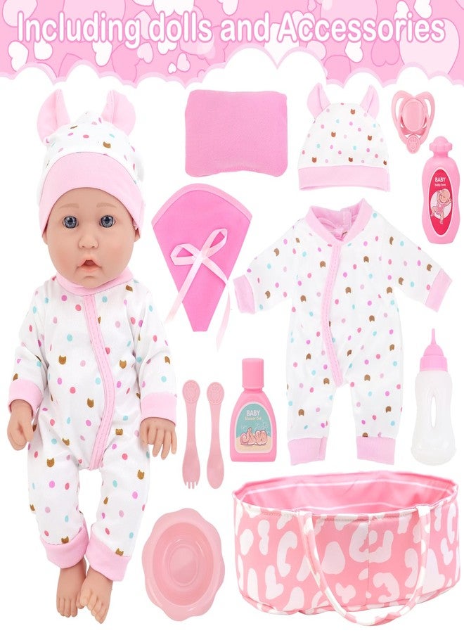 ZITA ELEMENT 12″ Baby Doll Sleeping Basket Set in Gift Box - 13 Piece Soft Baby Doll with Accessories, for Girls Ages 3+ - Image 5