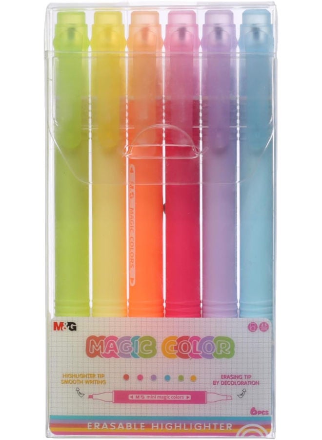 ام اند جي مجموعة أقلام التحديد، 6 ألوان زاهية، رأس إزميل لتحديد دقيق ووضع علامات - Image 4