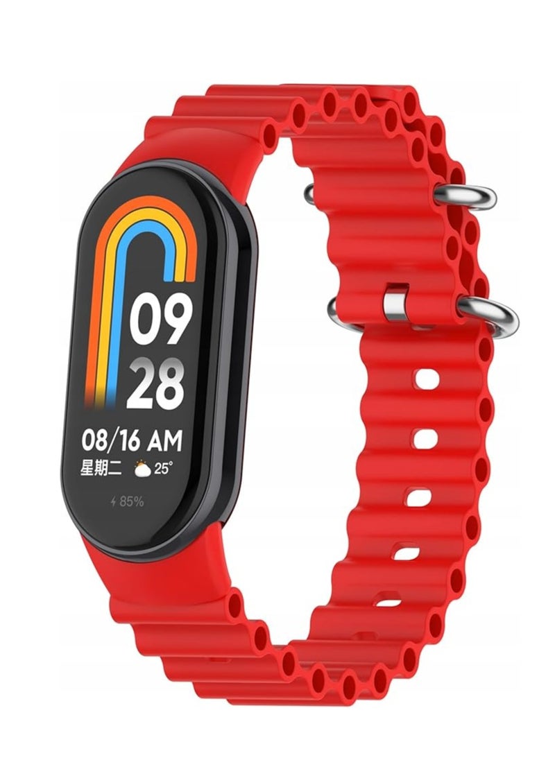 Generic - Ocean Band for Xiaomi Mi Band 9 / Xiaomi Mi Band 8,Adjustable Silicone Stretchy Sport Strap Women Men Replacement Wristband For Xiaomi Smart Band 8 / Xiaomi Smart Band 9 - Image 1