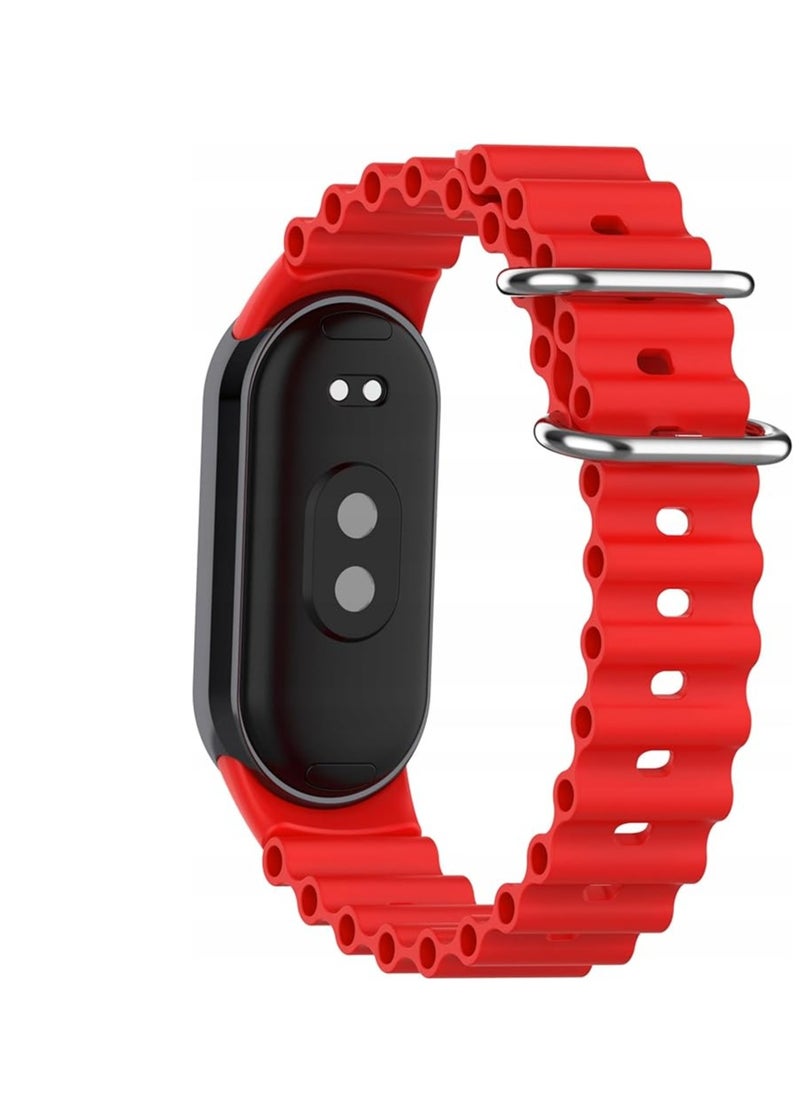 Generic - Ocean Band for Xiaomi Mi Band 9 / Xiaomi Mi Band 8,Adjustable Silicone Stretchy Sport Strap Women Men Replacement Wristband For Xiaomi Smart Band 8 / Xiaomi Smart Band 9 - Image 1